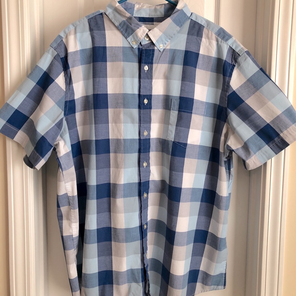 Sonoma Short Sleeve Button Down. Blue & white. XXL